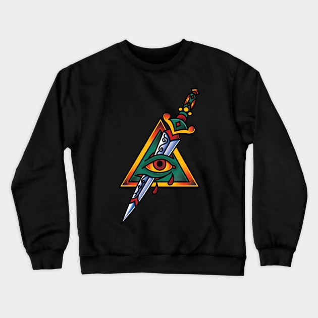 American Traditional Dagger of Providence Crewneck Sweatshirt by OldSalt